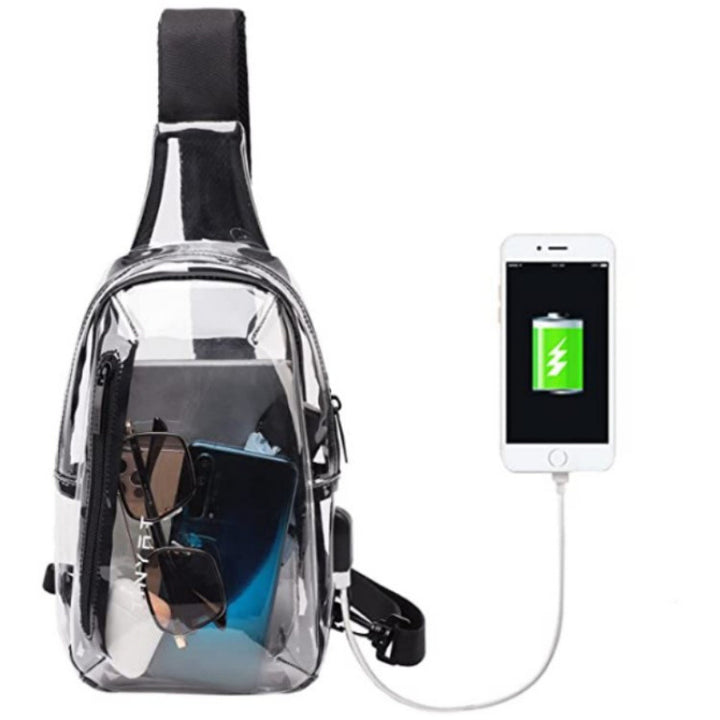 Transparent Shoulder Bag with Secure Access Kalsten