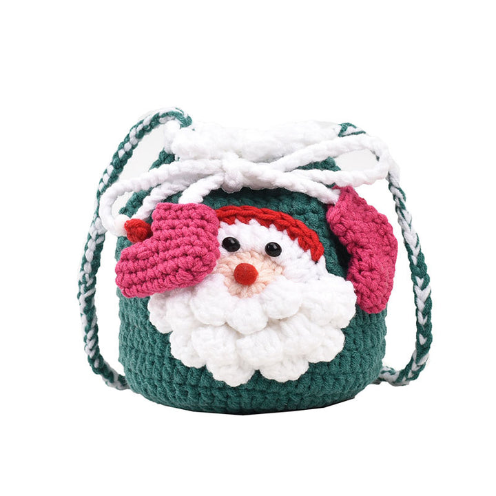 Crochet Santa-Themed Mini Backpack