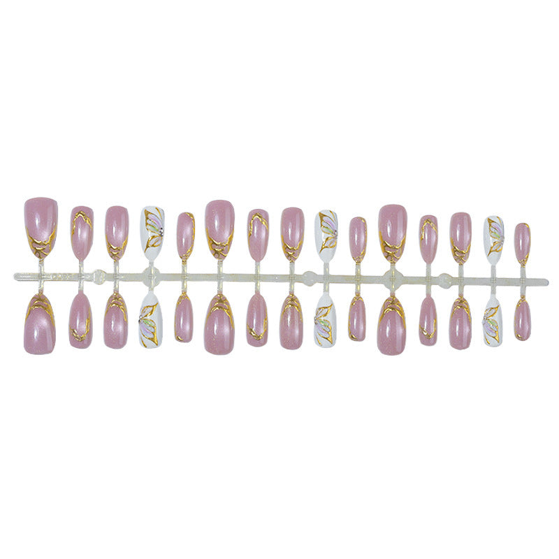 Artificial nail collection with stylish gold accents Kalsten