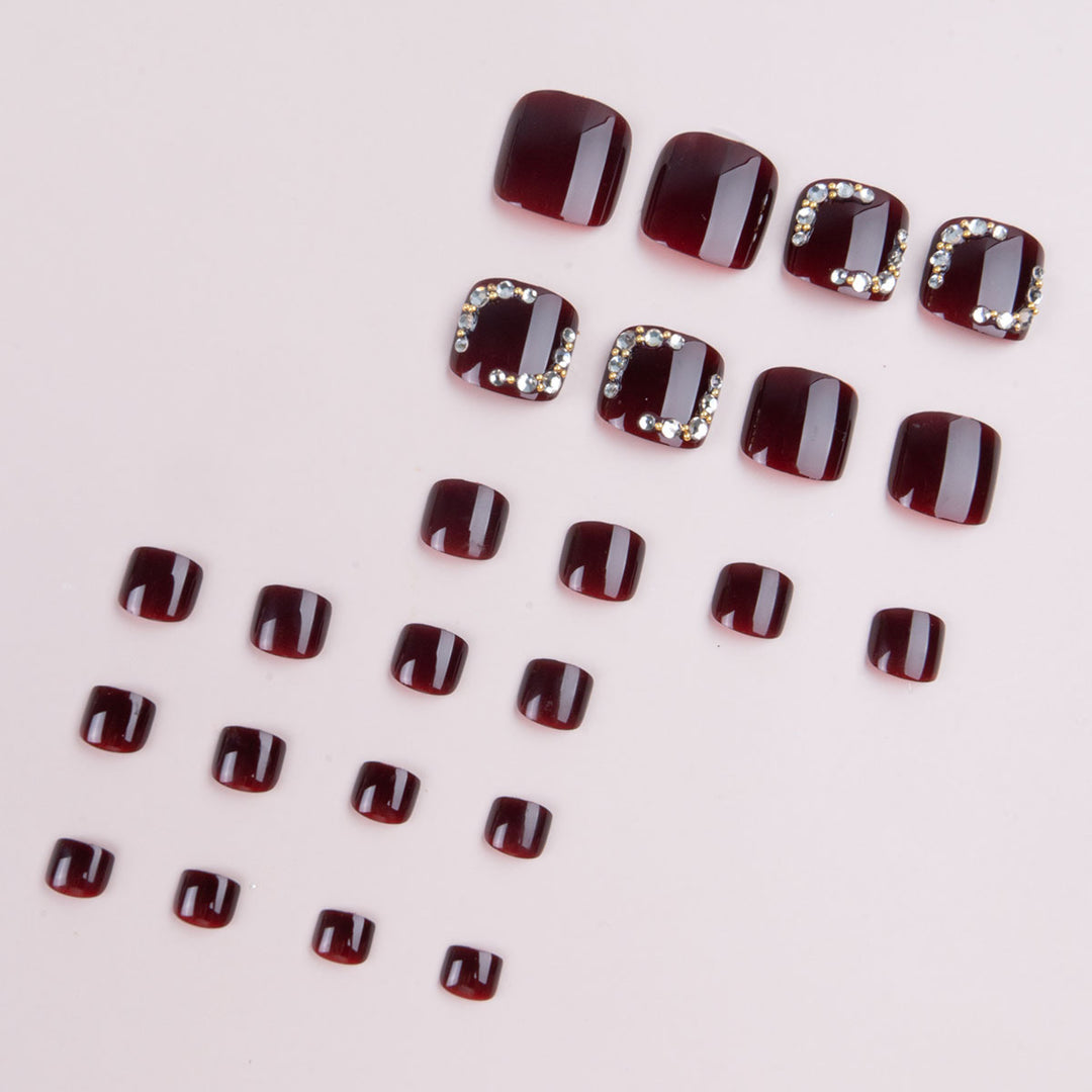 Decorative Rhinestone Toe Nail Art  1791110310