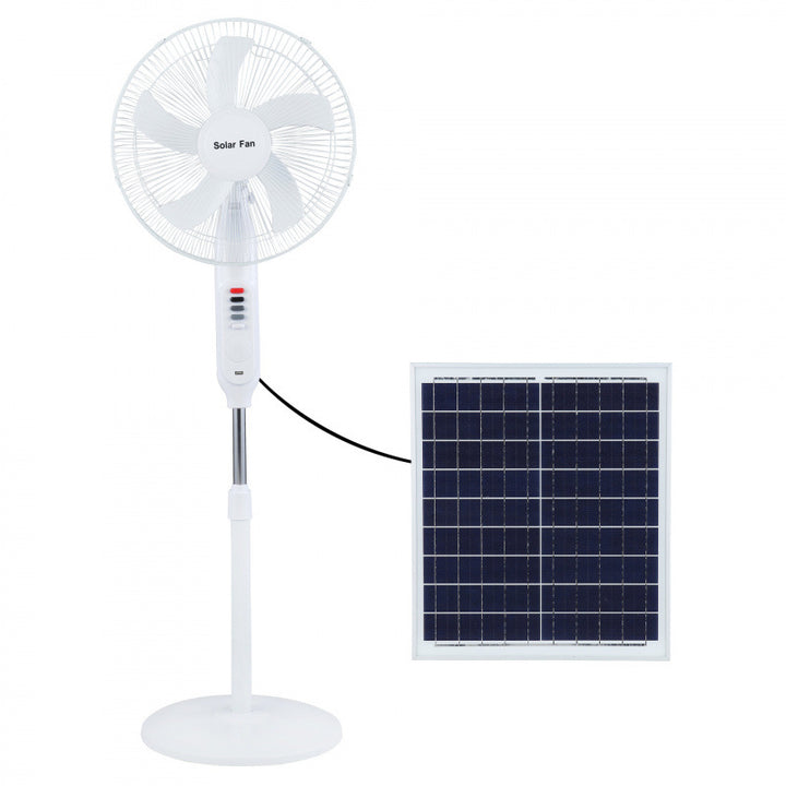 Unisex Solar-Powered Stand Fan with Remote Control and Adjustable Height Kalsten