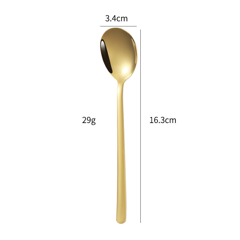 Elegant dessert spoon with luxurious golden surface Kalsten