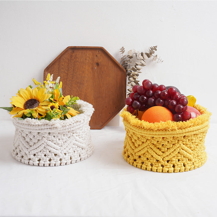 Decorative Macrame Storage Basket Kalsten
