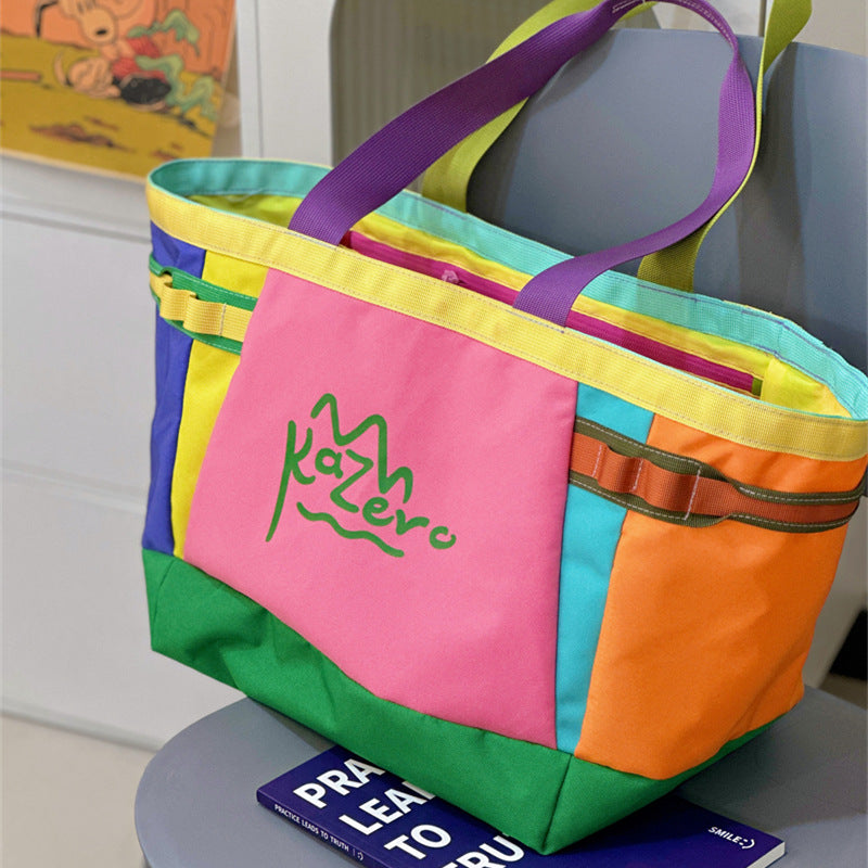 Colorful Canvas Beach Tote Bag Kalsten