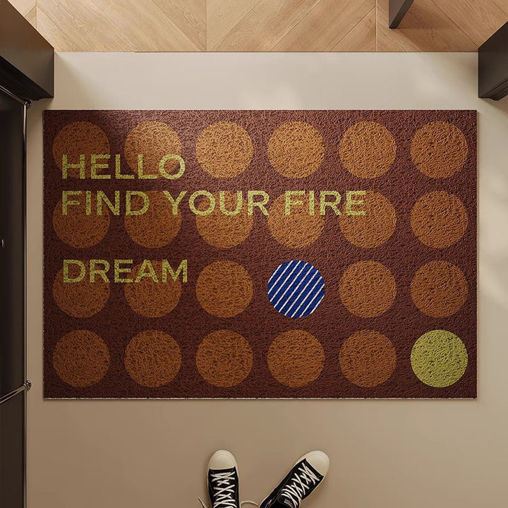 Welcome Message Indoor Doormat Kalsten