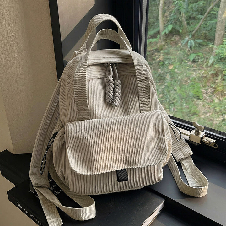 Cord-Backpack with Multiple Compartments and Reinforced Bottom Kalsten