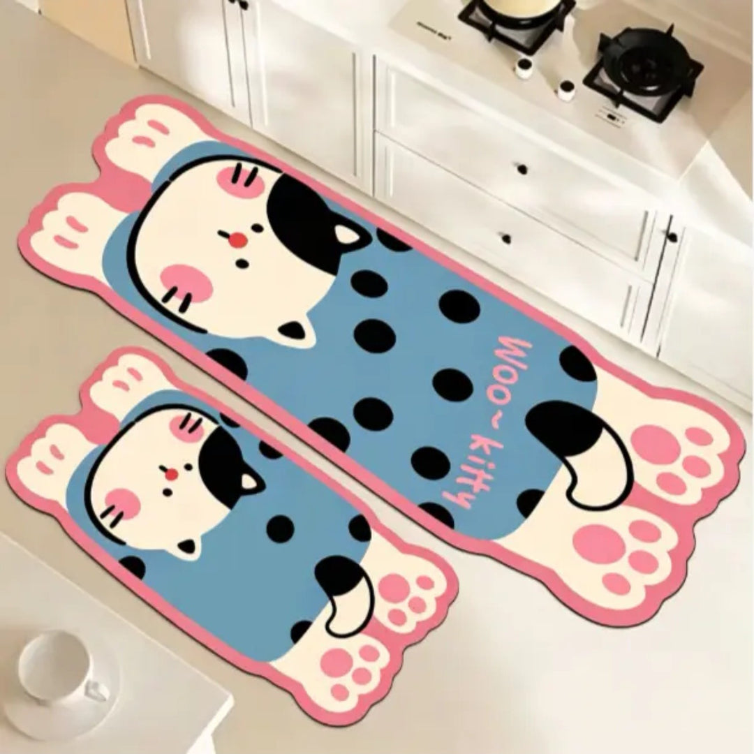 Kitchen-Themed Absorbent Comfort Mat