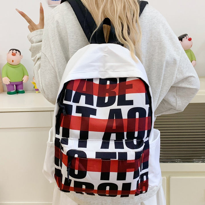 Leisure backpack with eye-catching graphic design and practical compartments Kalsten