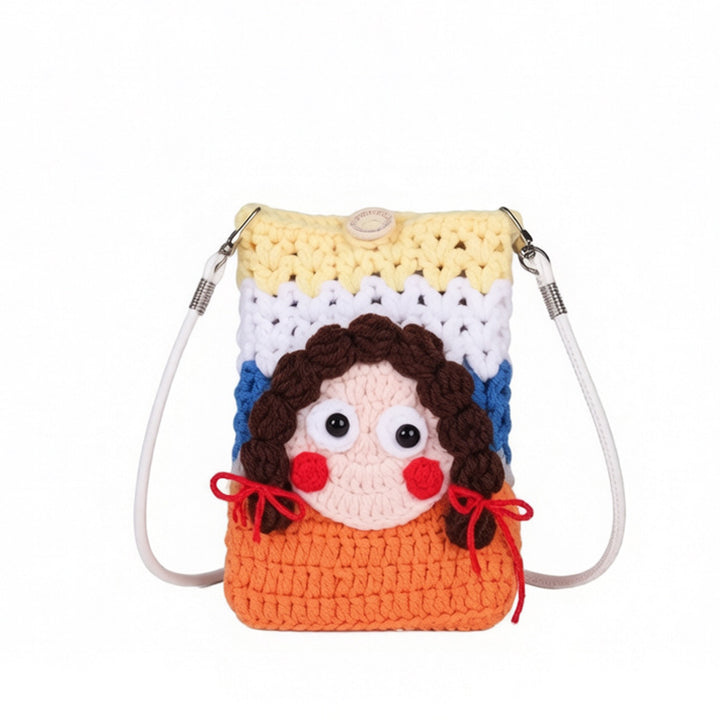 Cute Character Crochet Mini Crossbody Bag