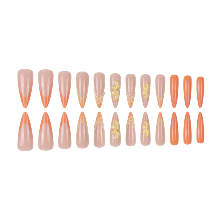 Elegant Floral Stiletto Nails Kalsten