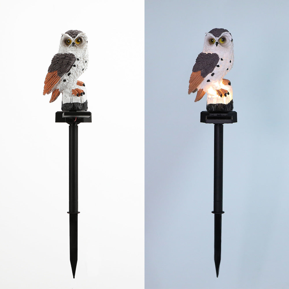 Solar-Powered Owl Garden Stake Light With Realistic Resin Perched Sculpture And Automatic Dusk-To-Dawn LED Kalsten
