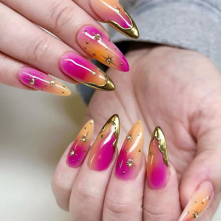 Elegant Ombre Press-On Nail Design Kalsten