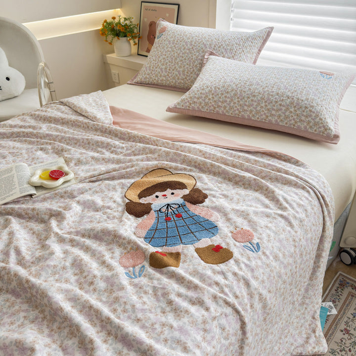 Women Cozy Bedspread with Playful Penguin Design Kalsten