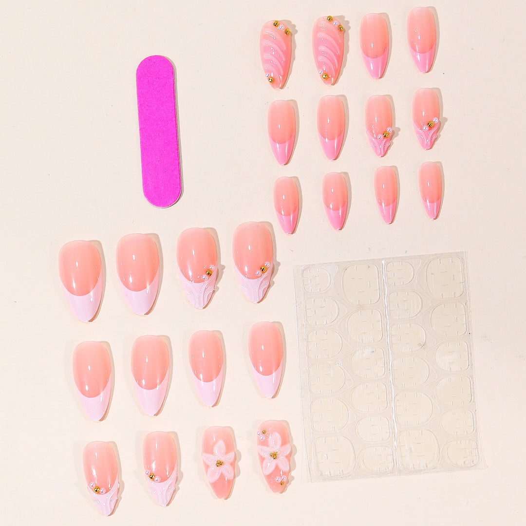 Elegant Floral 3D Nail Art Extensions Kalsten
