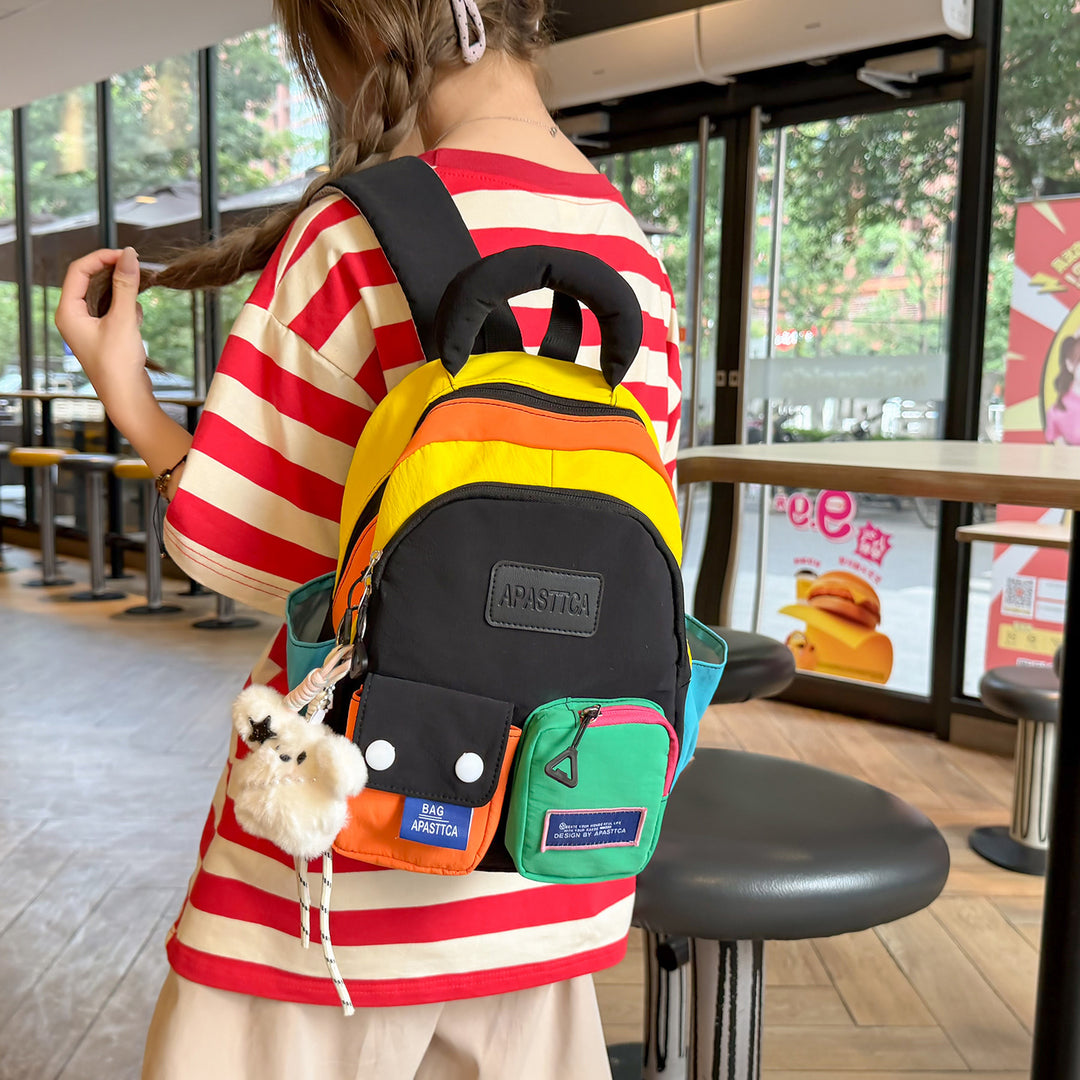 Colorful Multi-Compartment Casual Backpack Kalsten