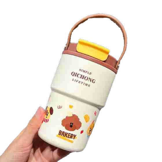 Women practical insulated drinking bottle with integrated carrying handle Kalsten