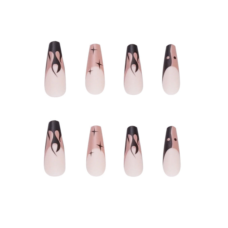 Artistic Nail Art in Stylish Flame Design Kalsten