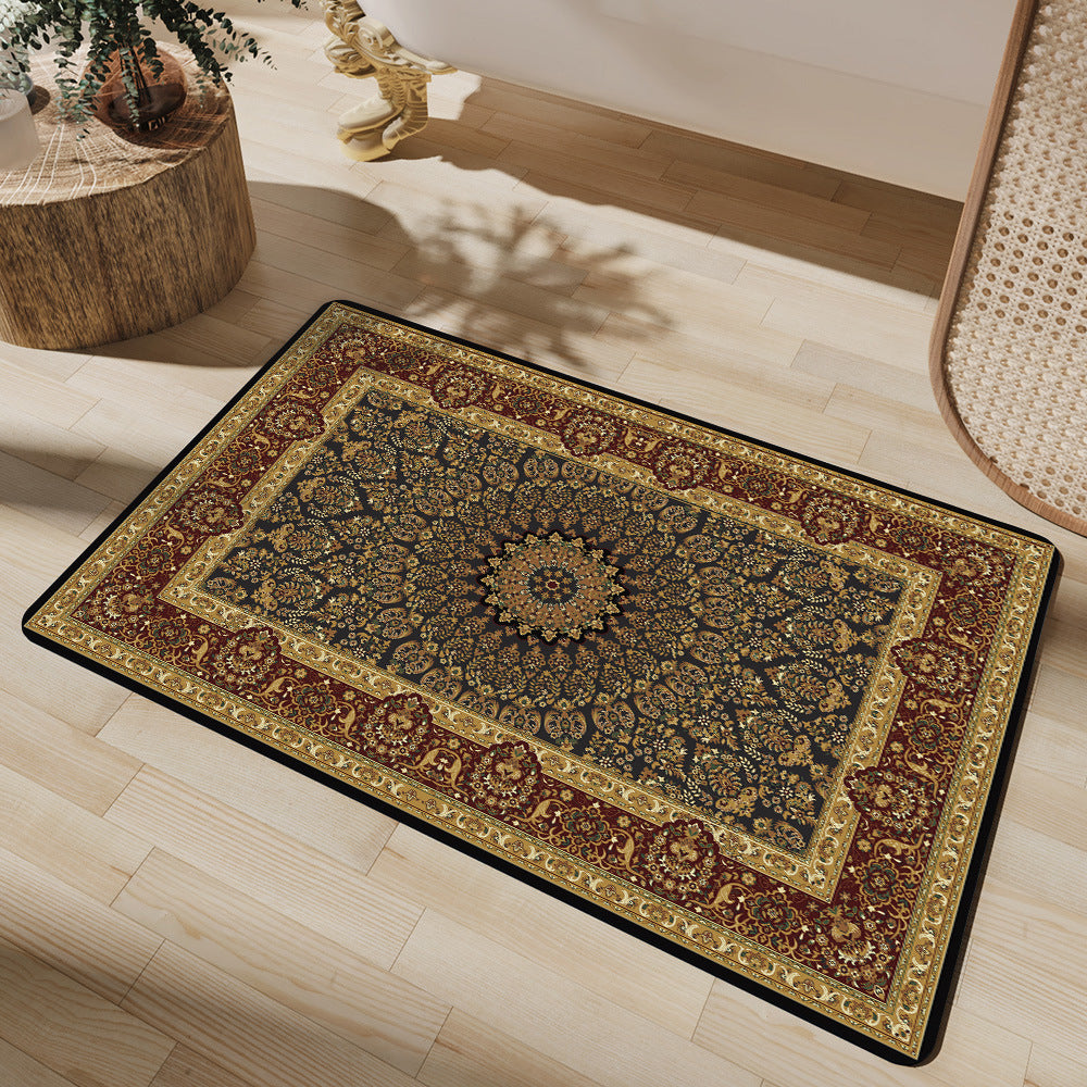 Elegant Floral Pattern Bath Mat Kalsten