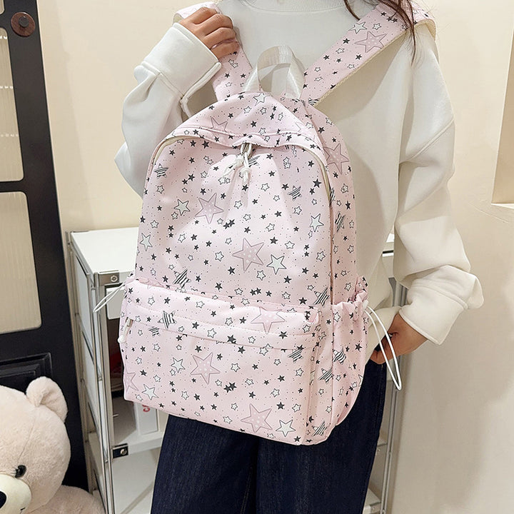 Star Print Spacious Backpack Kalsten