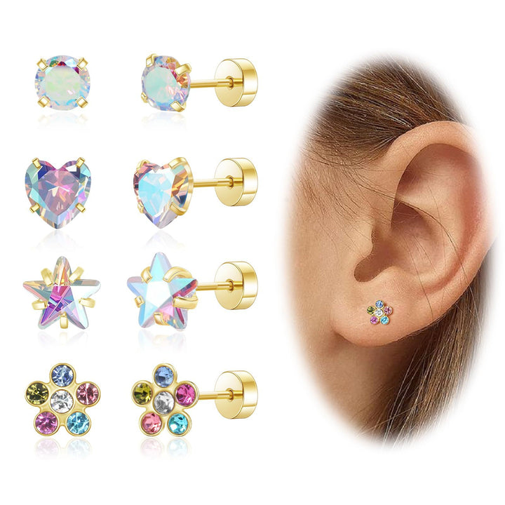 Gemstone Stud Earring Set Kalsten