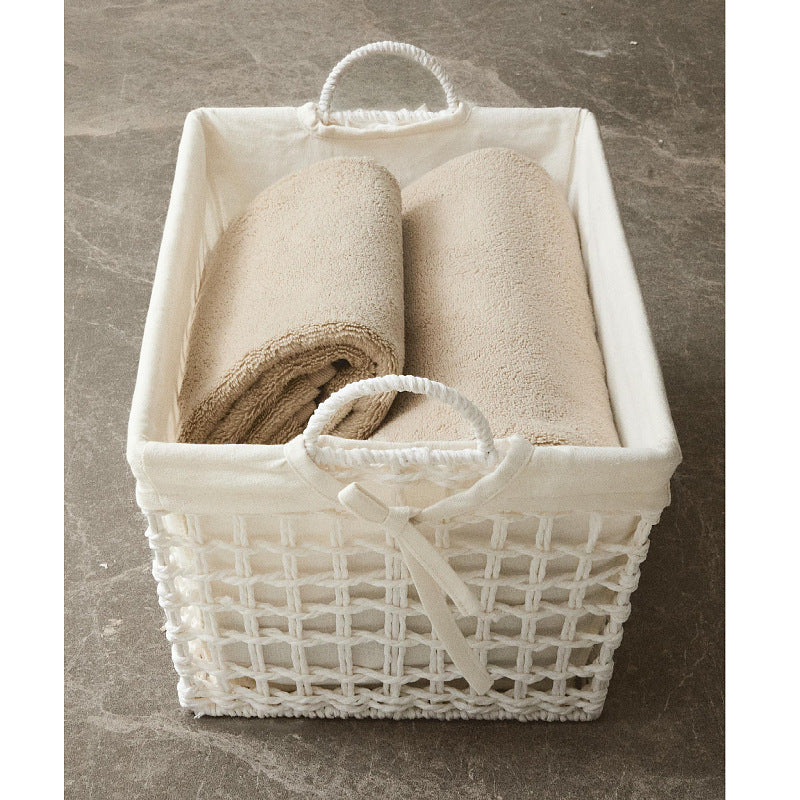 Handcrafted storage basket made of soft natural material Kalsten