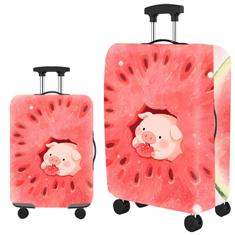Tropical Leaf Print Hard Shell Luggage Kalsten