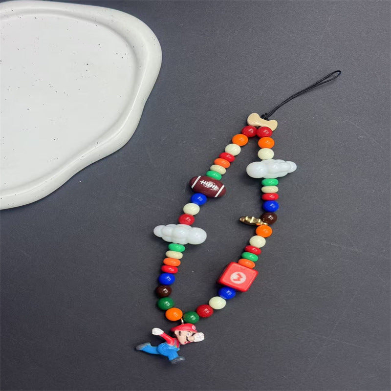 Colorful Character-Themed Beaded Lanyard Kalsten