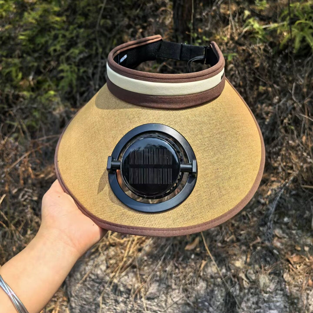 Sun protection visor with solar powered fan Kalsten