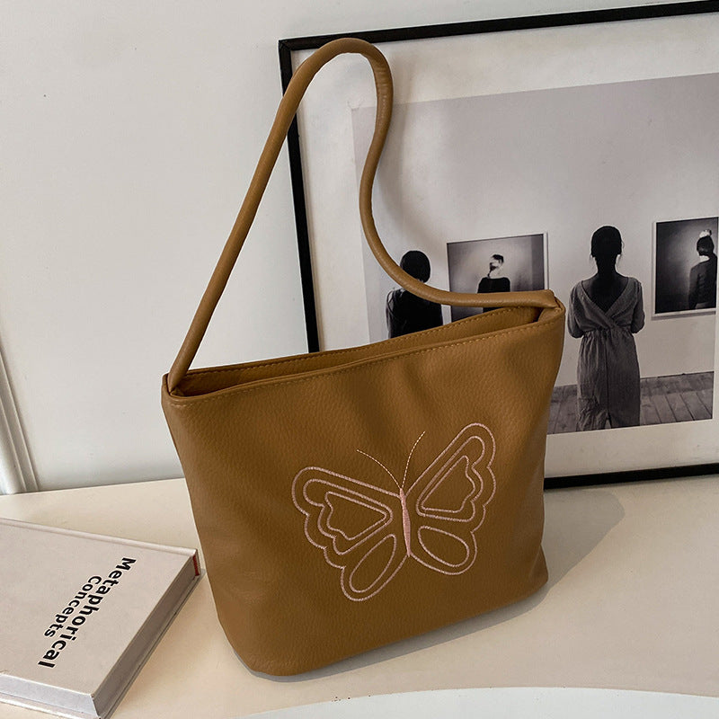 Butterfly Embroidered Tote Bag