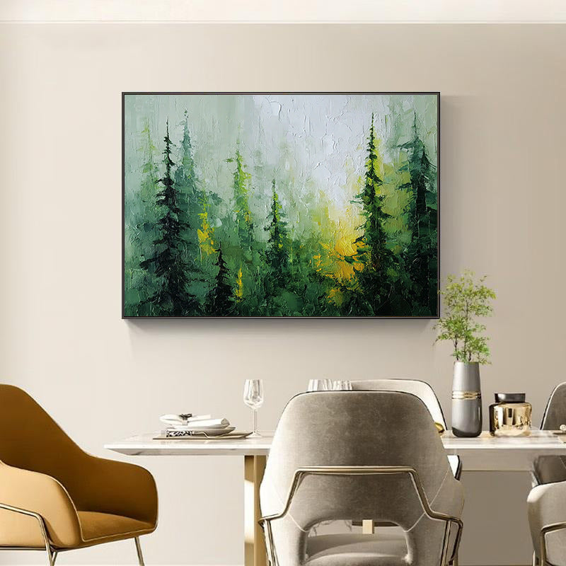 Textured Forest Landscape Canvas Artwork