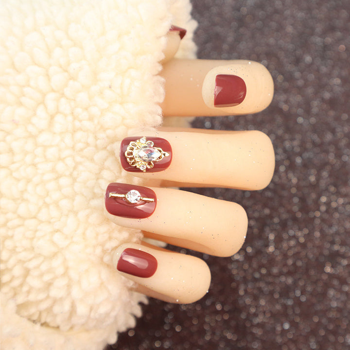 Elegant Decorative Press-On Nail Set 1790727123