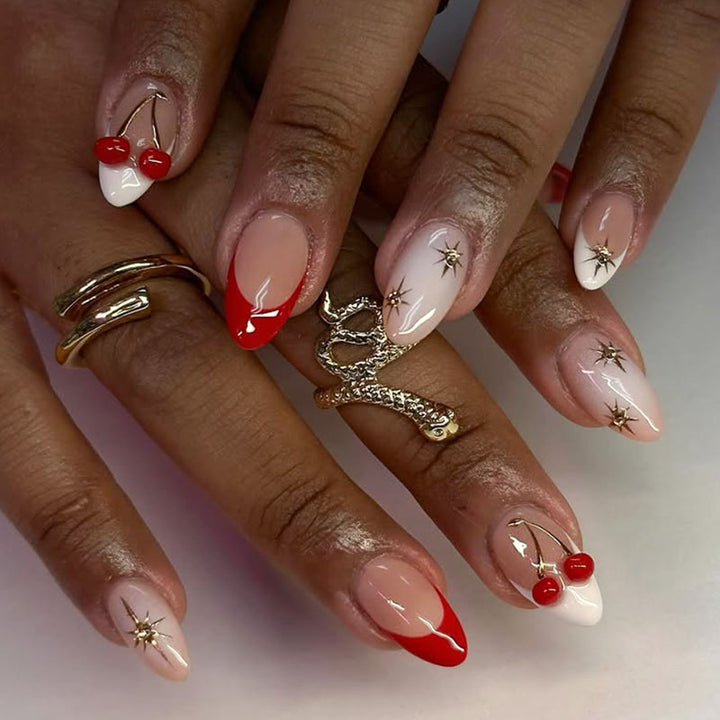 Creative Cherry-Inspired Nail Art
