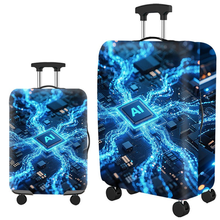 Artistic Cat-Themed Hard Shell Suitcase Kalsten