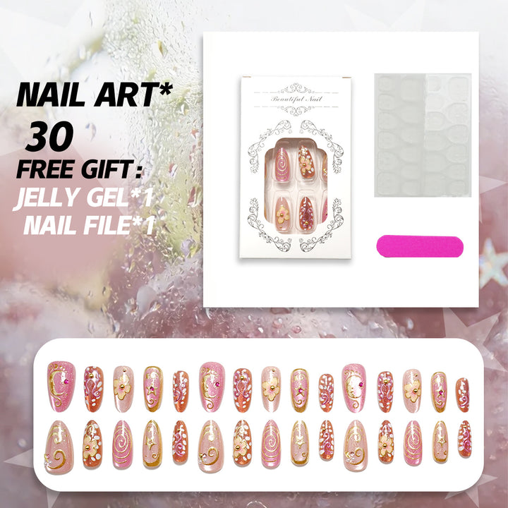 Decorative Press-On Nail Enhancement Set