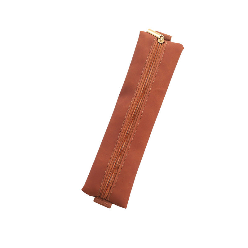 Long Leather Pencil Pouch