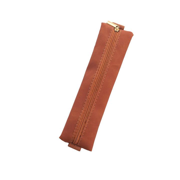 Long Leather Pencil Pouch