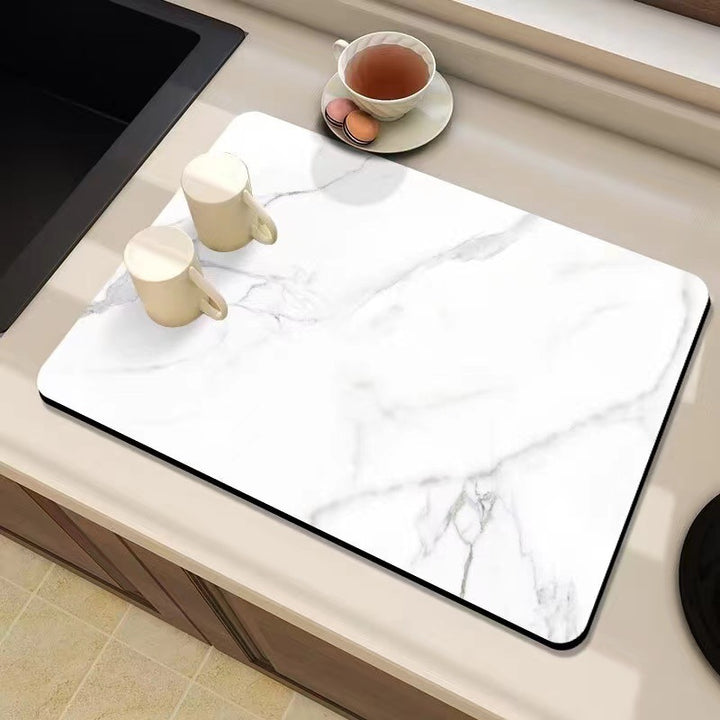 Marble-Inspired Kitchen Counter Mat Kalsten