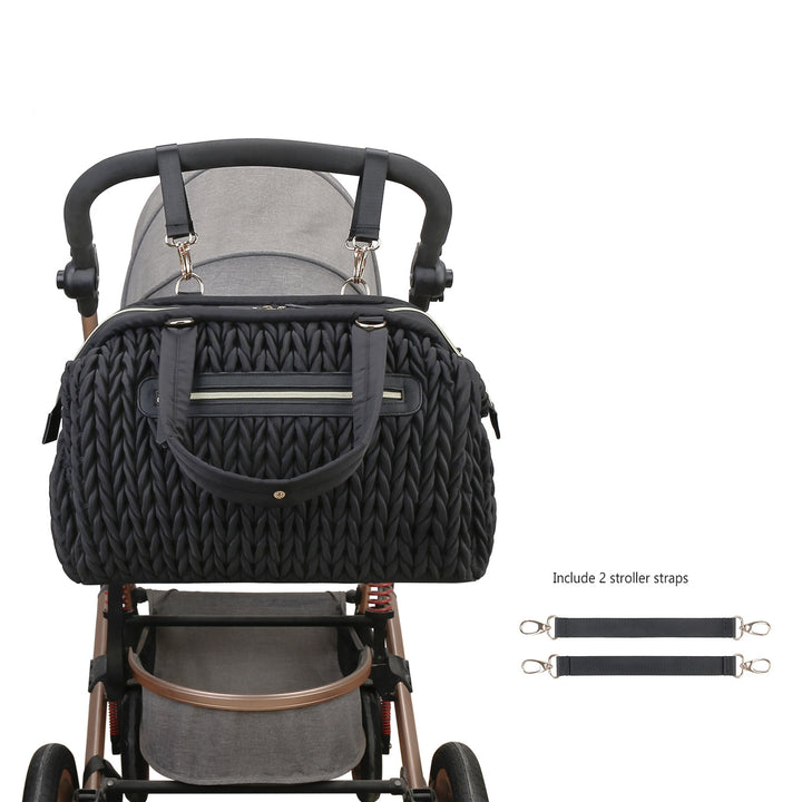 Fashionable diaper bag with elegant woven look Kalsten