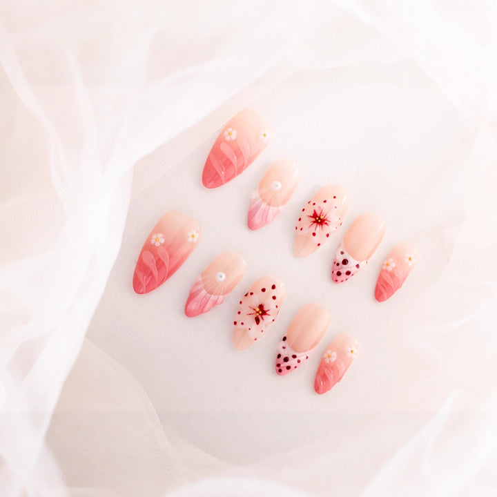 Floral-Themed Press-On Nail Collection