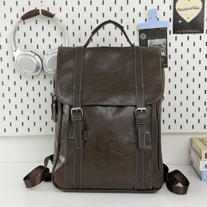 Stylish Leather Laptop Backpack