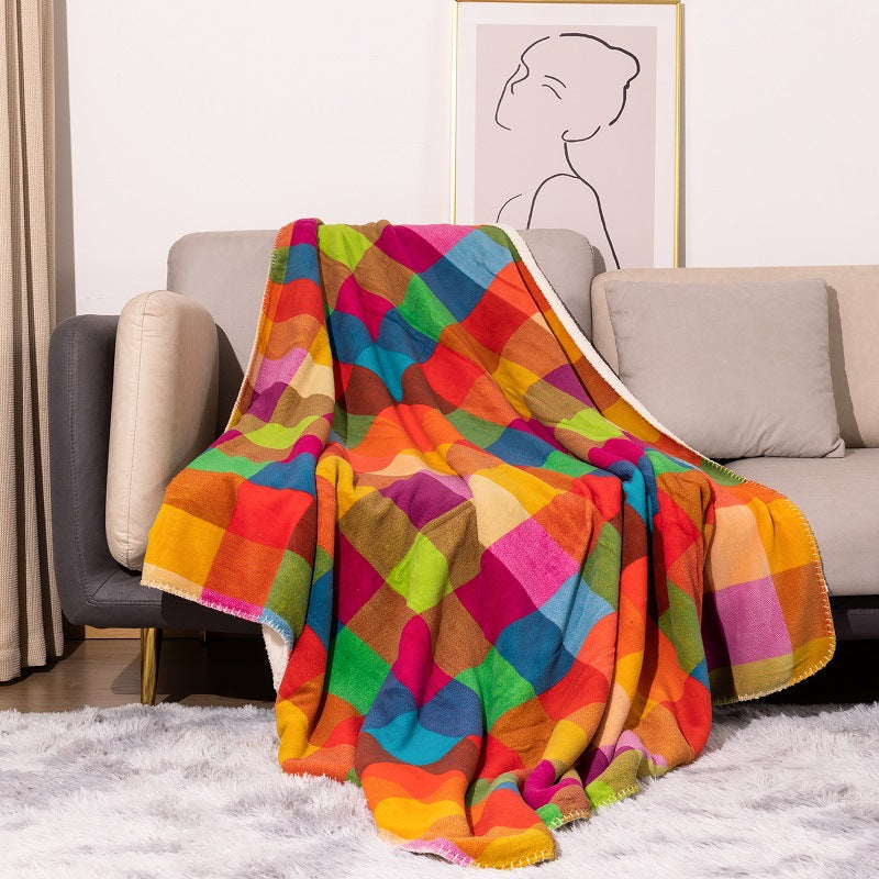 Colorful Patterned Throw Blanket