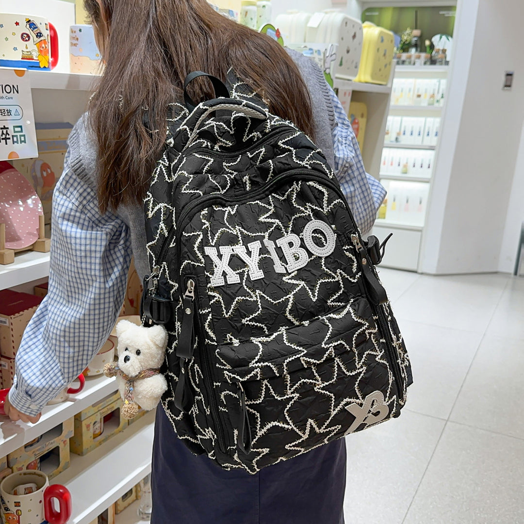 Trendy Star Print Backpack Kalsten