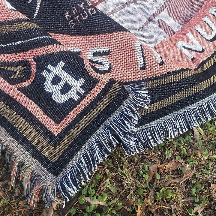 Bitcoin-Themed Tapestry Blanket