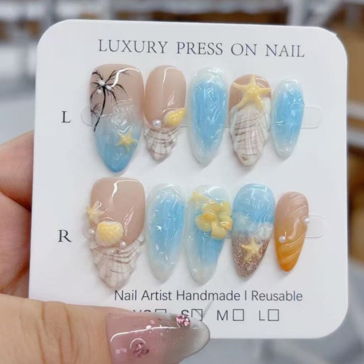 Artistic Floral-Inspired Press-On Nails Kalsten