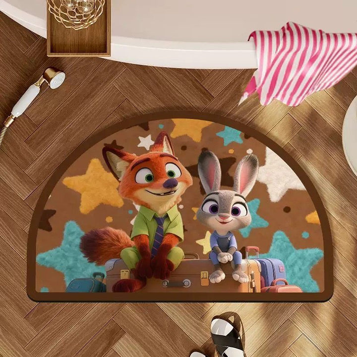 Cartoon Character Plush Mat for Interiors