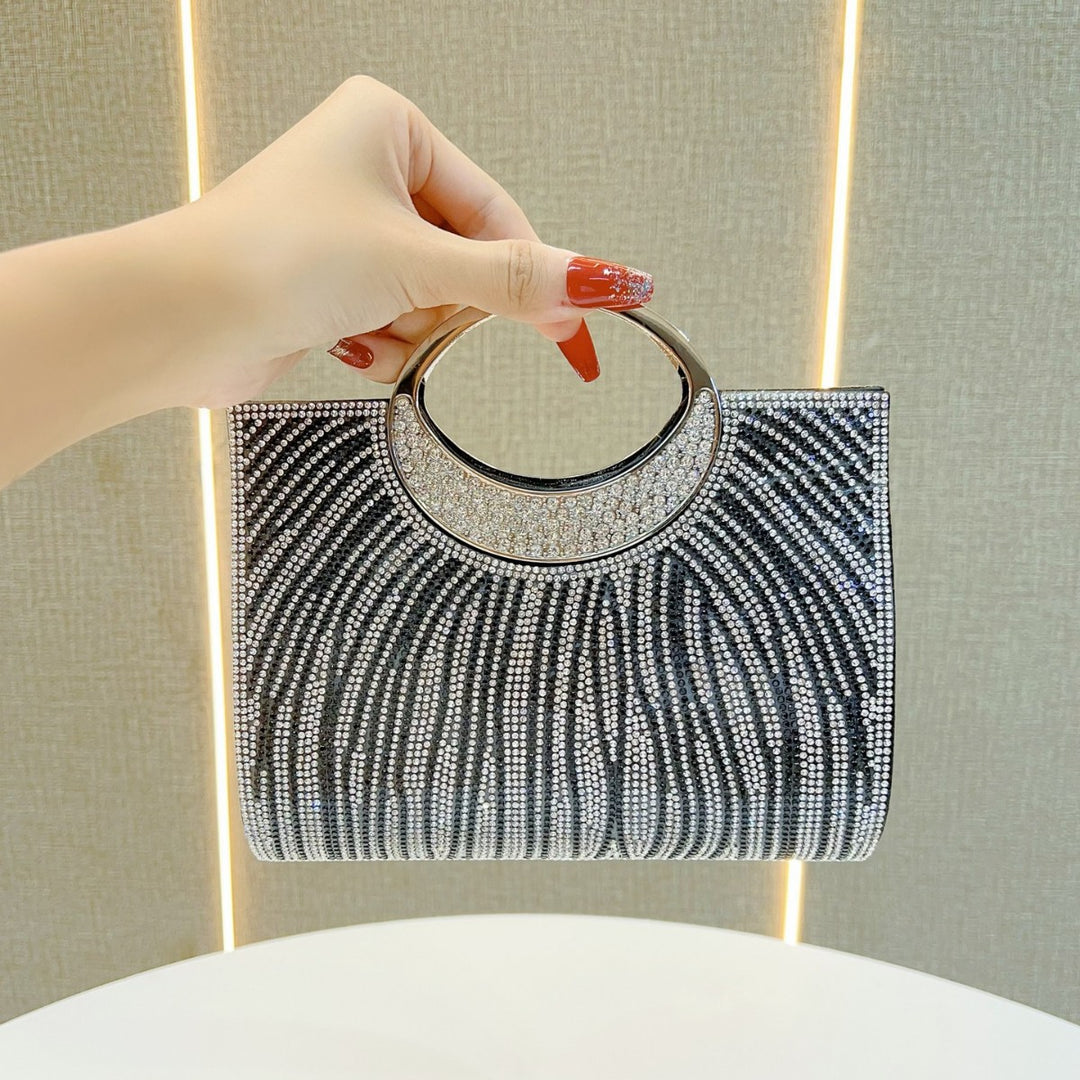 Glamorous Rhinestone-Designed Evening Handbag