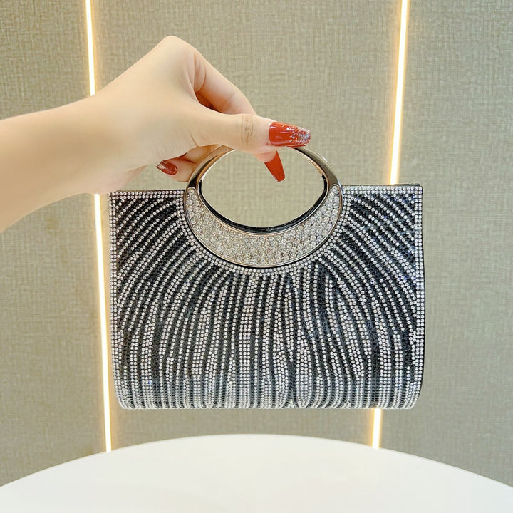 Glamorous Rhinestone-Designed Evening Handbag