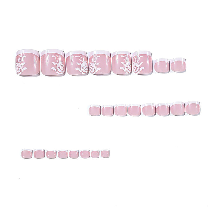 Elegant Floral Design Pedicure Enhancements Kalsten