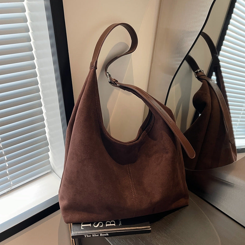 Luxurious Suede Slouchy Handbag