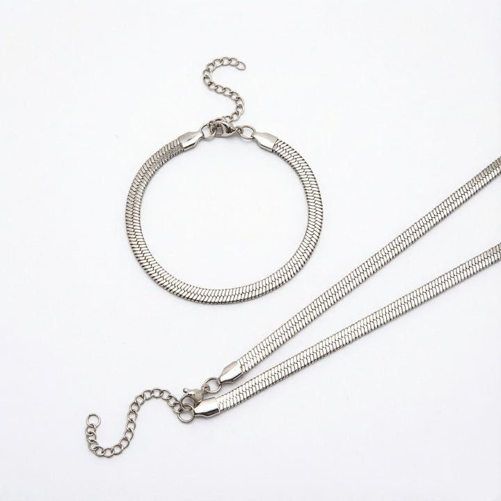Elegant Herringbone Chain Jewelry Set Kalsten